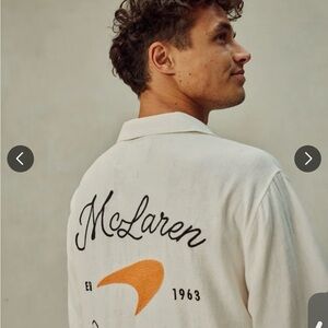 McLaren Abercrombie & Fitch size Large Cream Cropped Top